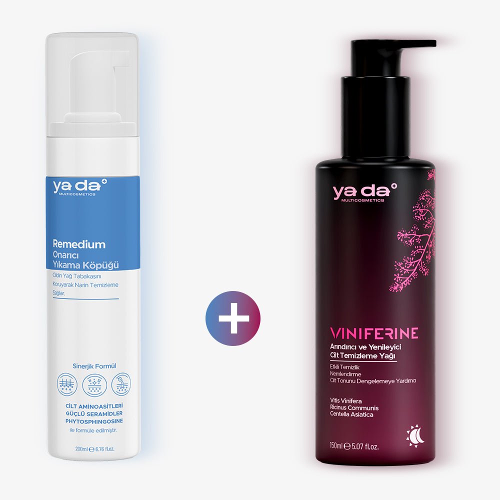 Remedium Yıkama Köpüğü ve Viniferine Temizleme Yağı Seti