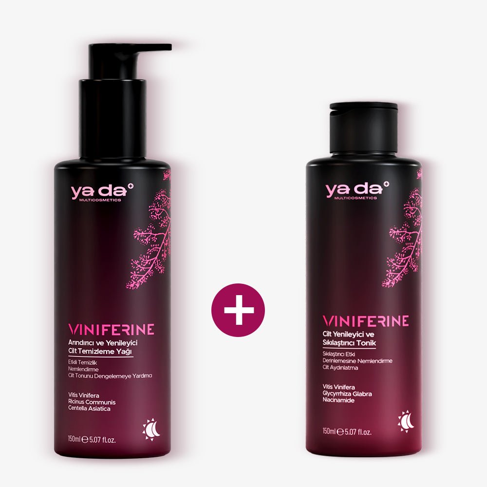 Viniferine Cilt Temizleme Yağı ve Cilt Yenileyici Tonik Seti